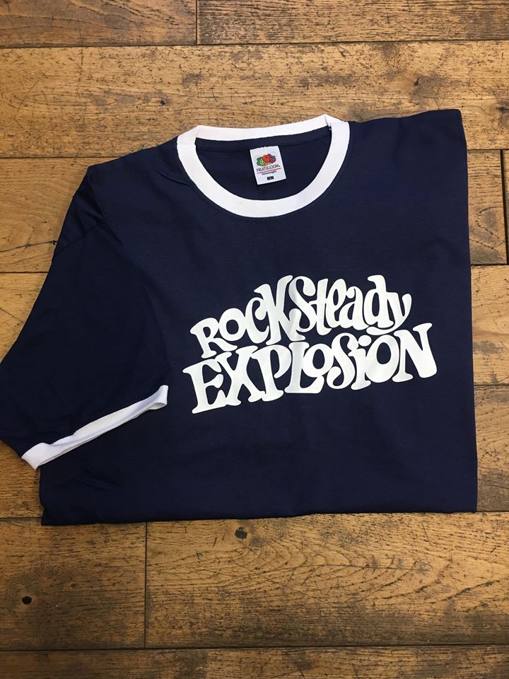 Rocksteady Explosion T-Shirt Navy ringer & White